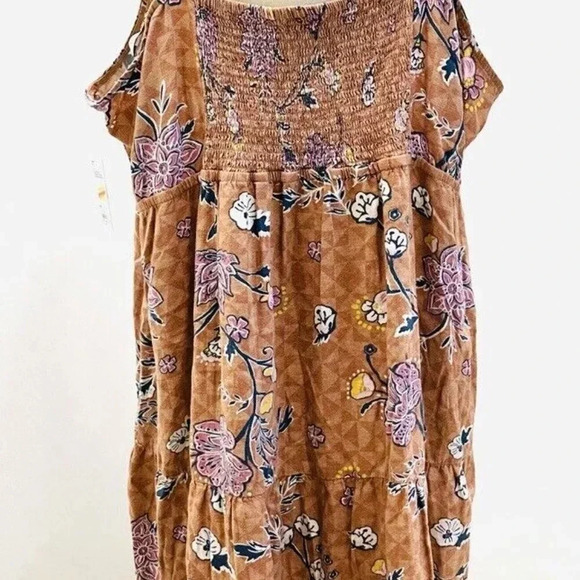 NWT SONOMA Women Sleeveless Pullover Brown Elastic Waist V-Neck Dress Size 4X - Picture 8 of 15
